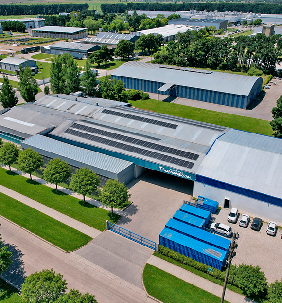 Vista aérea de la planta de Laboratorios Pharmamerican